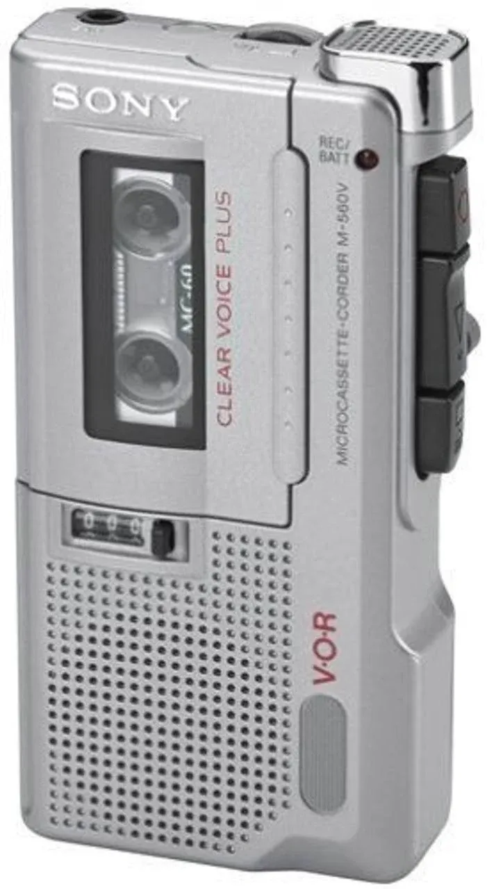 Sony M-560V Handheld Cassette Voice Recorder with 2 cassettes