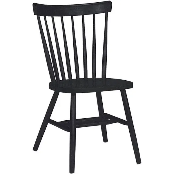 IC International Concepts Copenhagen Chair, Plain Legs, Comfortable Seating for Home or Office, Durable Wood Construction - Ideal for Dining Room or Desk Use - Black Finish