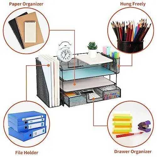 Rebrilliant Paper Letter Tray Organizer