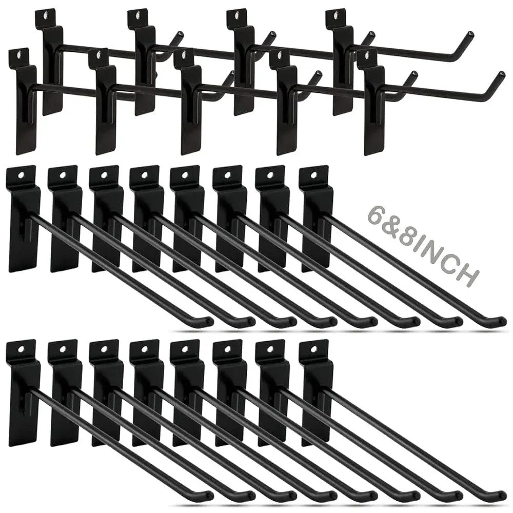 42pcs Black Slatwall Hook