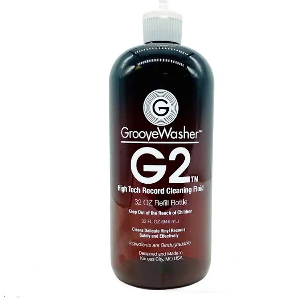 GrooveWasher G2 Record Cleaning Fluid (32 oz Refill bottle)