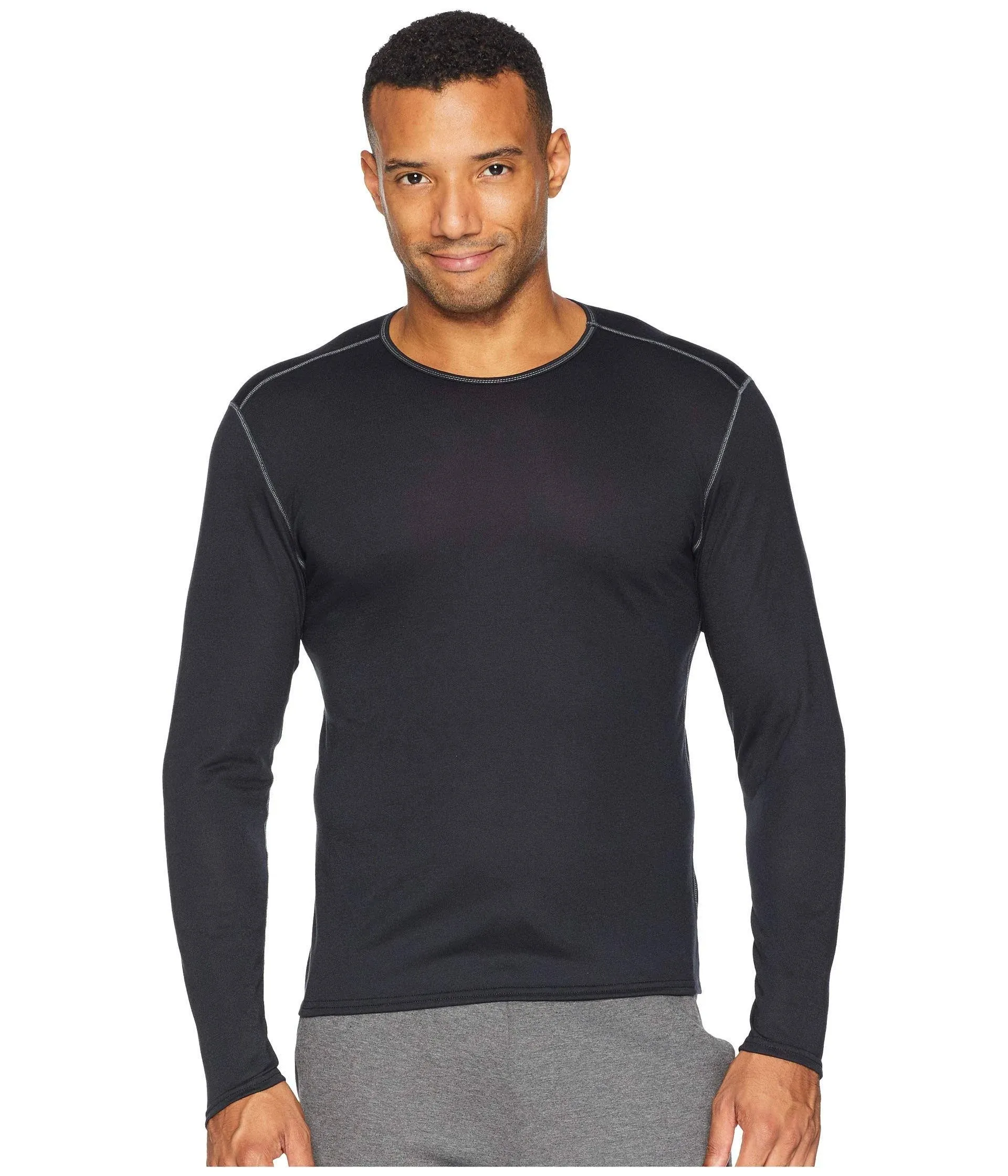 Hot Chillys Pepper Skins Crew - Men's, Black