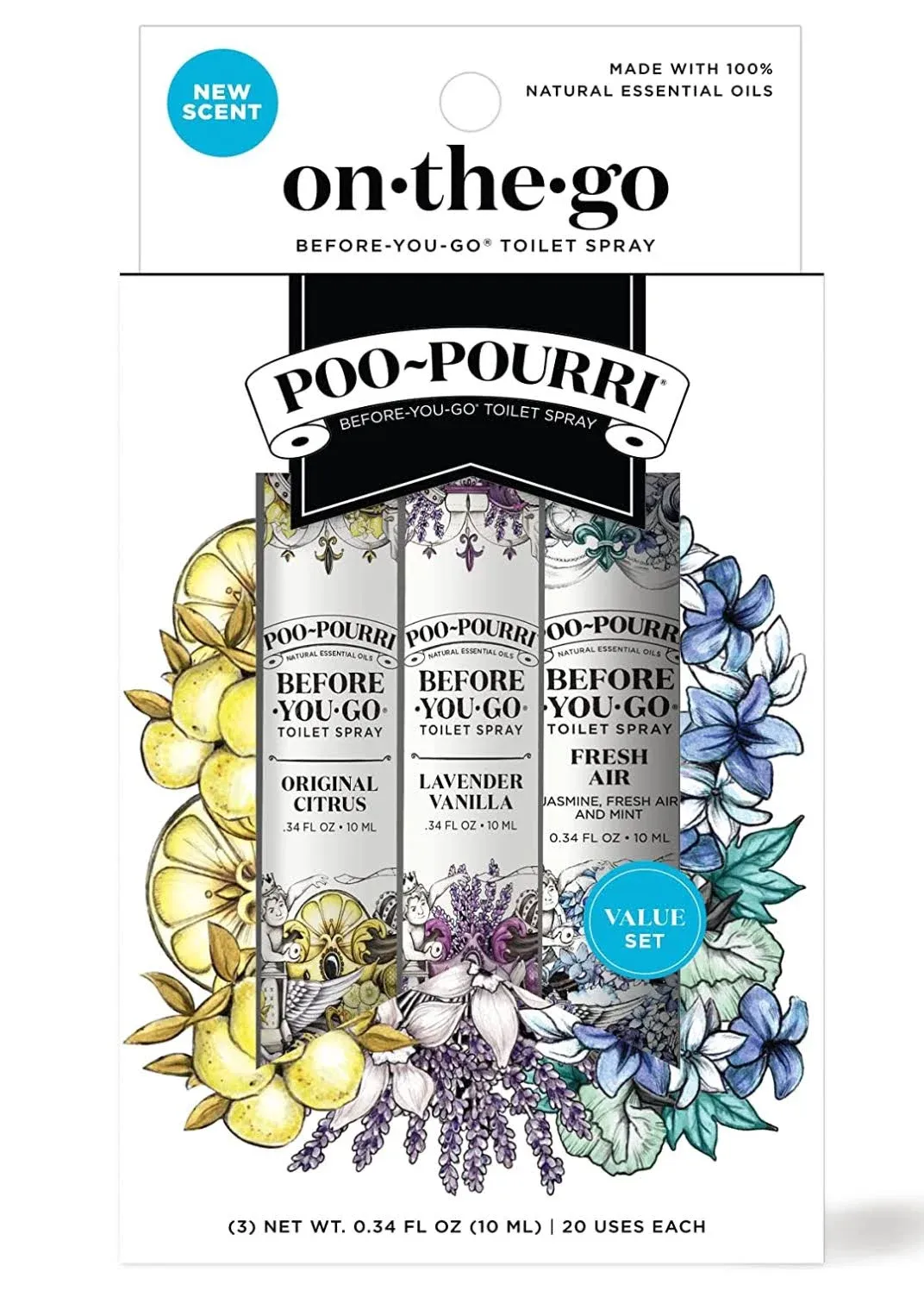 Poo-Pourri On The Go 3 Pack Set