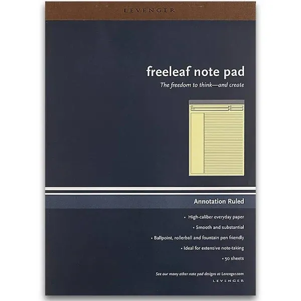 Levenger Freeleaf Yellow Annotation Ruled Pads Letter 5