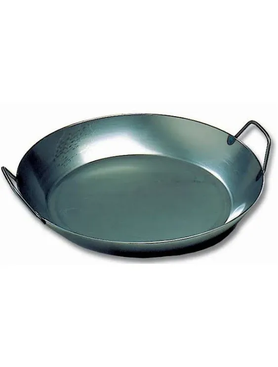 Matfer Bourgeat Black Carbon Steel Paella Pan, 15 3/4"