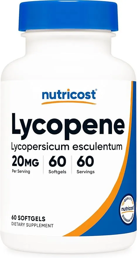 Nutricost Lycopene (20mg) 60 Softgels - Gluten Free, Non-GMO