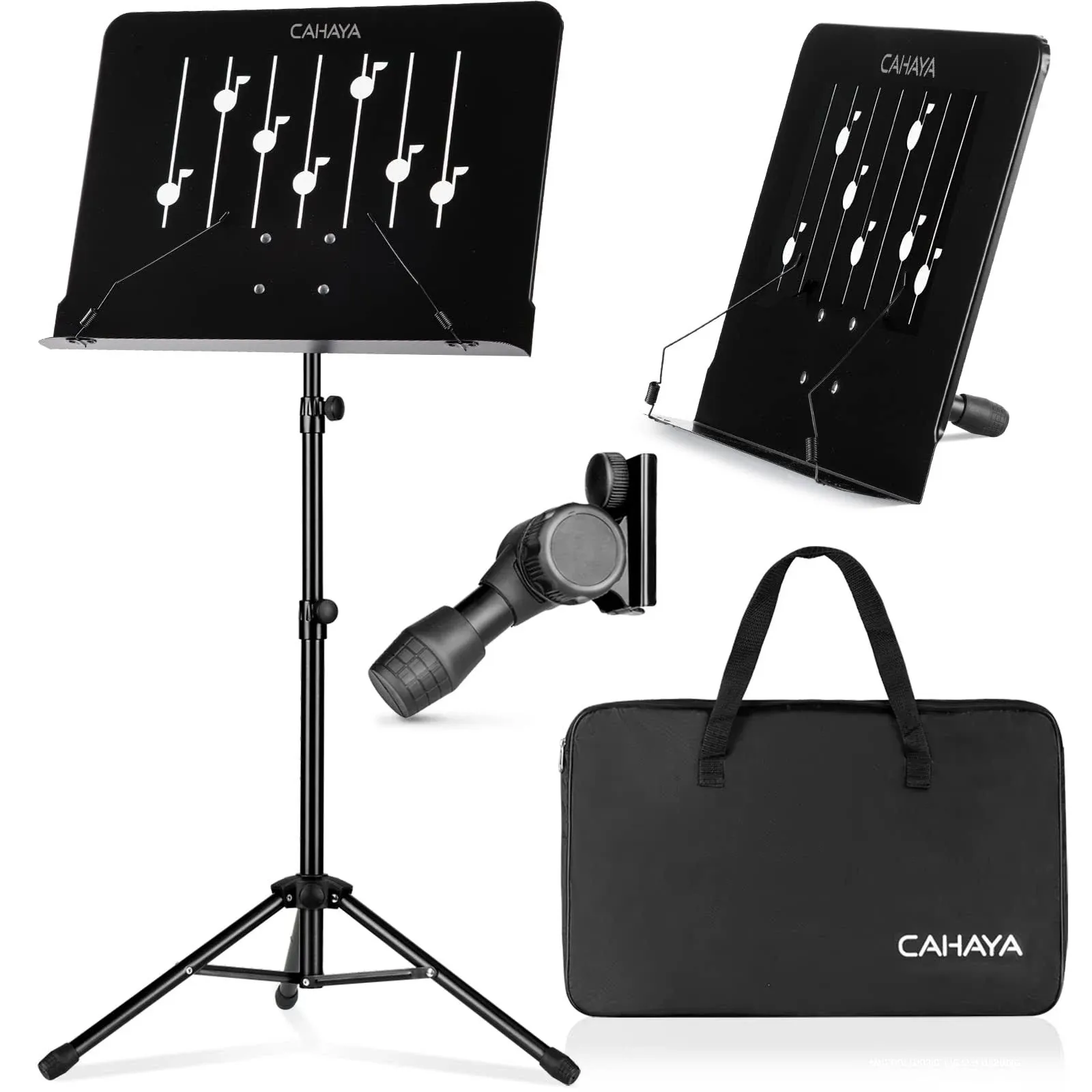 CAHAYA Sheet Music Stand with Carry Bag Notes Books Stand Laptop Stand Tablet...