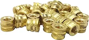 50x #4 4-40 Brass Threaded Heat Set Inserts for Plastic 3D Printing Metal Nuts