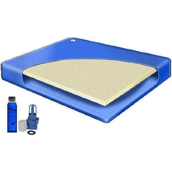 Better Sleep Queen Size 60x84 Semi Waveless Waterbed Mattress w/ A 4oz Bottle of ...