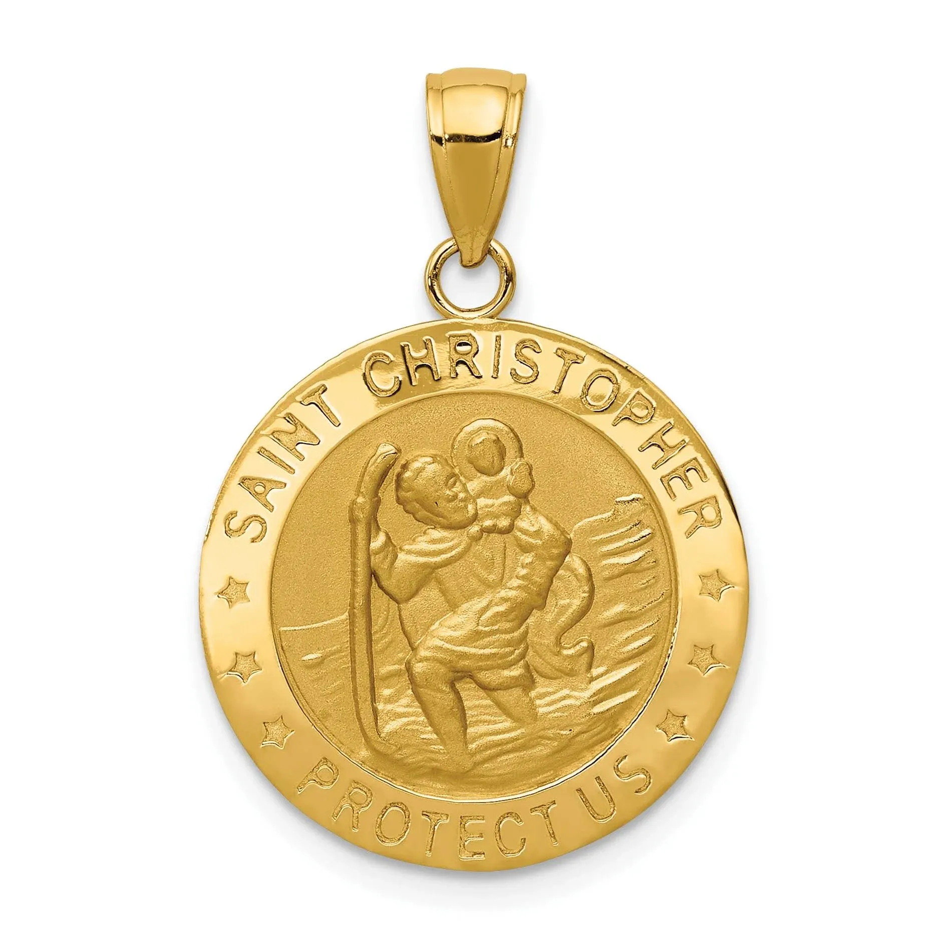 14k Saint Christopher Medal Charm