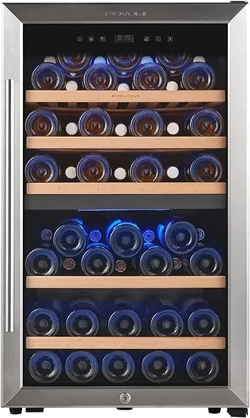  20&#034; Wine Cooler Refrigerator - 52 Bottles 52 bottles-20inch<wbr/>-dual zone