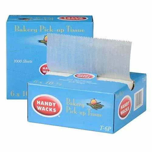 [500 Pack] Interfolded Food and Deli Dry Wrap Wax Paper Sheets with Dispenser Bo