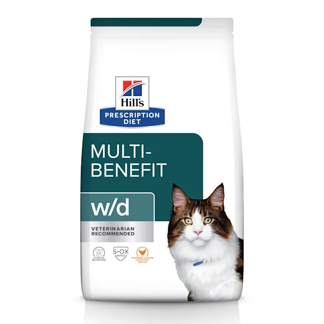 Hill's Prescription Diet w/d Digestive/Weight Management with Chicken Dry Cat Food, 8.5 lbs., BagHill's Prescription Diet w/d Digestive/Weight Management with Chicken Dry Cat Food, 8.5 lbs., Bag