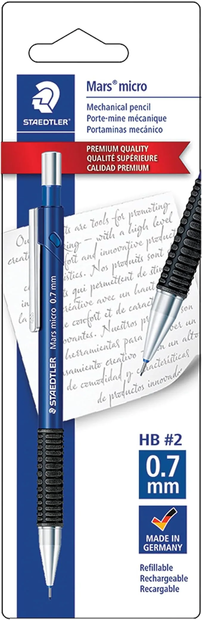 Staedtler Mars Micro 775 Druckbleistift<wbr/>, 0,5 mm, 10 Stück, blauer Schaft