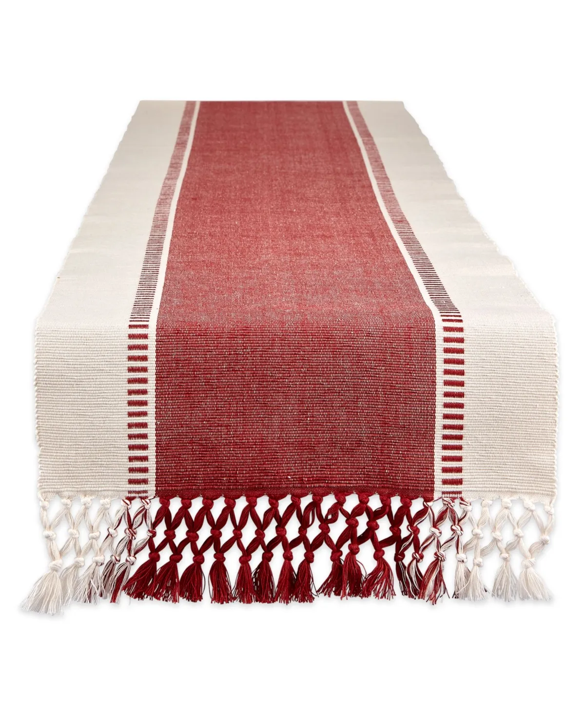 DII Stone Dobby Stripe Table Runner 13x72