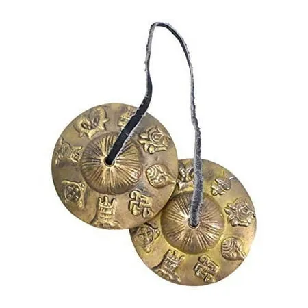 Mudra Crafts Tibetan Handmade Yoga Meditation Om Tingsha Bell Chimes Cymbal Set ...