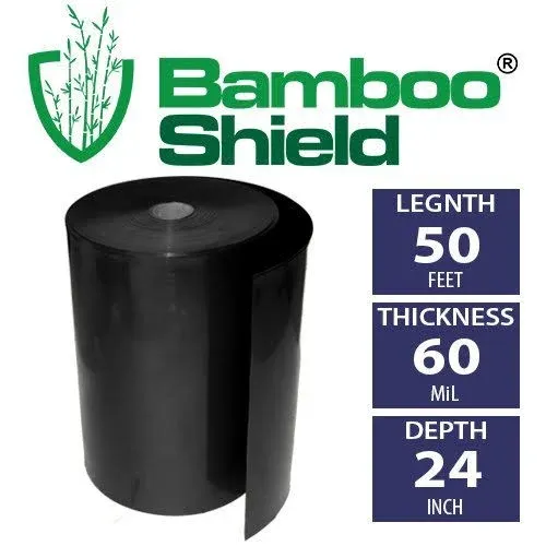 Bamboo Shield - 50 Feet Long x 24 inch x 60 Mil - Bamboo Root Barrier/Water Barrier