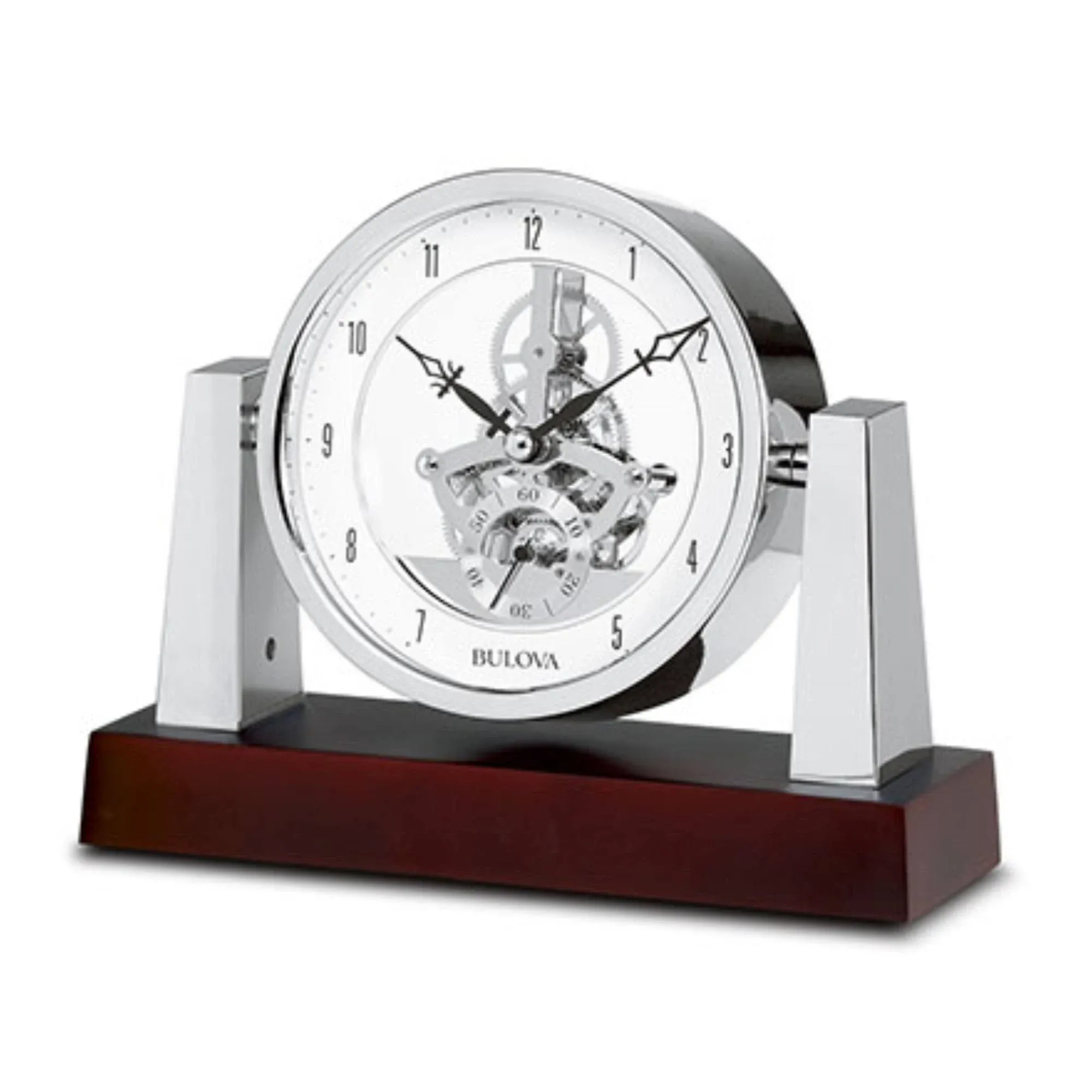 Bulova B7520 Largo Clock, Dark Mahogany Finish