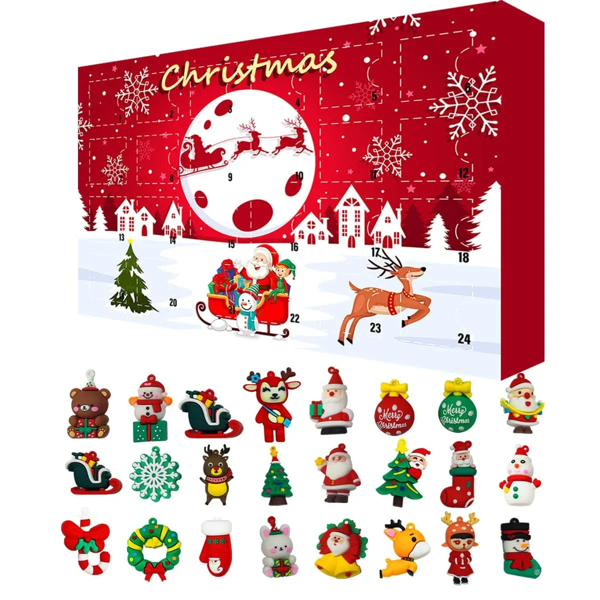 Advent Calendar 2023 Kids, 24 Days 2023 Christmas Xmas Gifts for Kids, 24Pcs Christmas Countdown Calendar with Surprise Toys