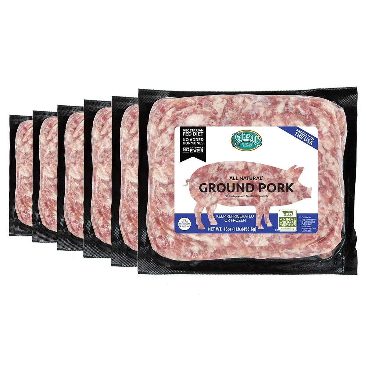 Pedersons Farms Ground Pork 6 Pack