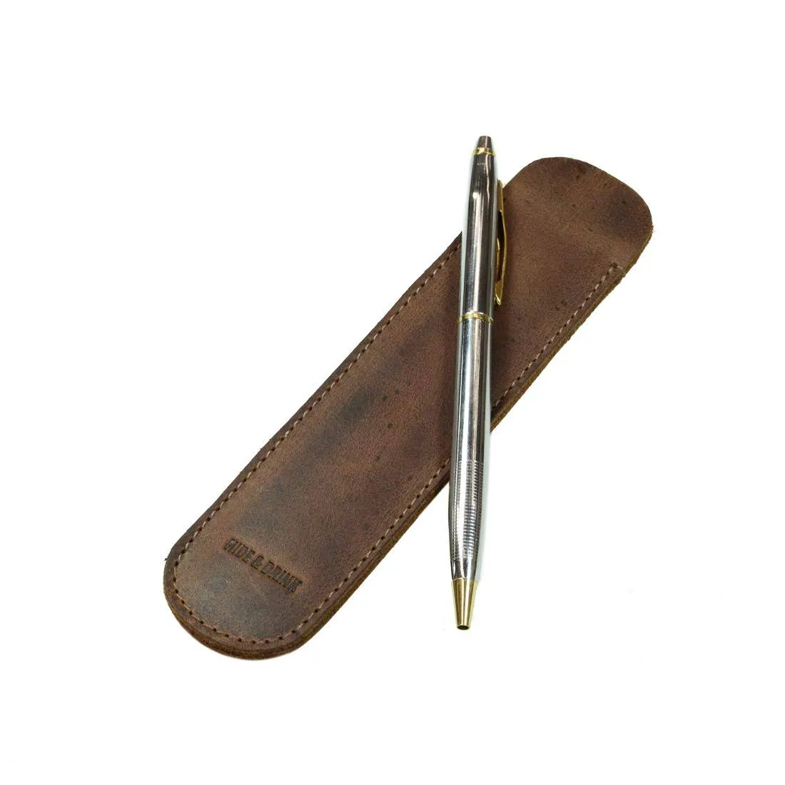 Hide & Drink Leather Vintage Pen Sleeve Office & School Essentials Bookworm ...