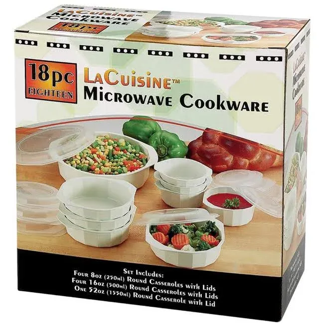 LaCuisine 18 Piece Microwave Cookware Set