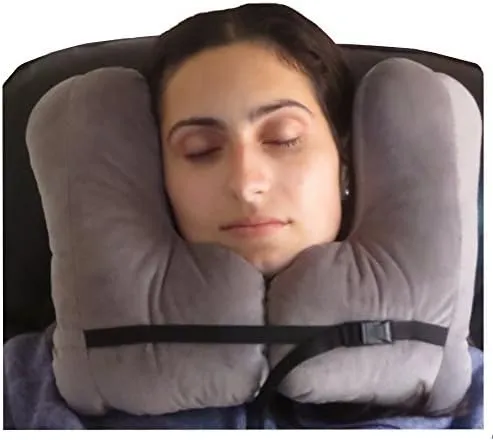 SkySiesta SNUG Travel Pillow - Head Support with L Shaped, Fiber Filled Sides. Patented Design.