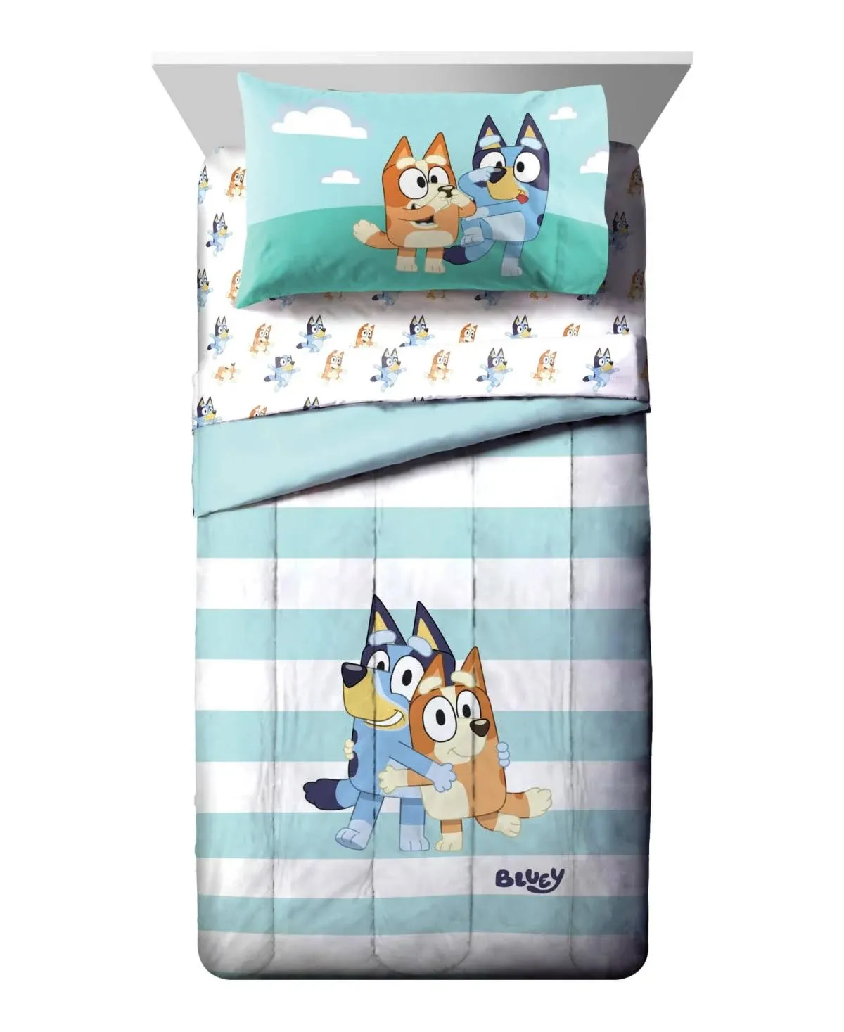 BBC Bluey & Bingo 4 Piece Toddler/Crib Size Bed Set