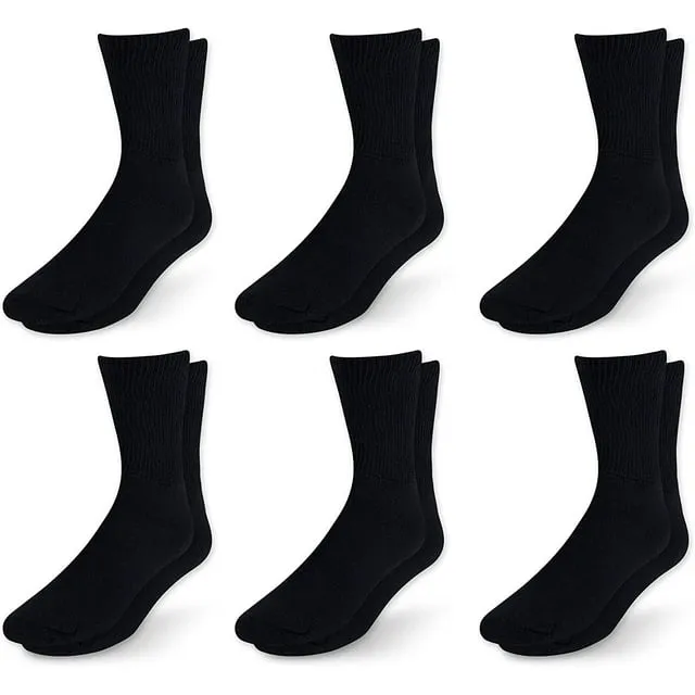 New YORK AVE Men's Diabetic Cotton Crew Socks