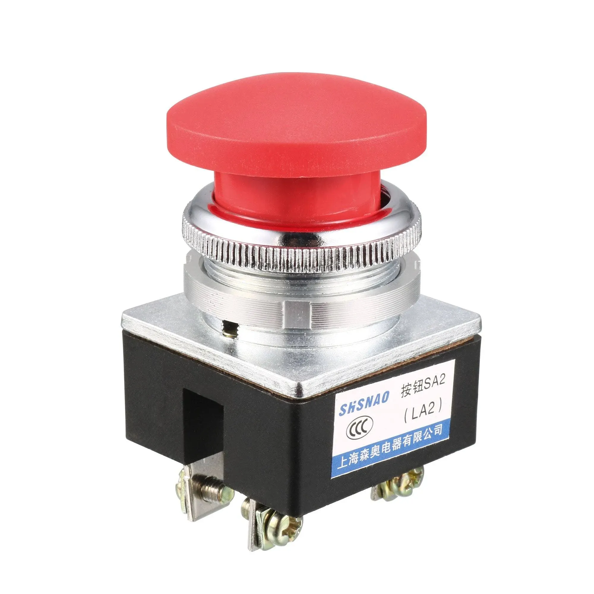 Push Button Switch Red Momentary AC 380V 5A Pushbutton Switches 30mm Panel Mount