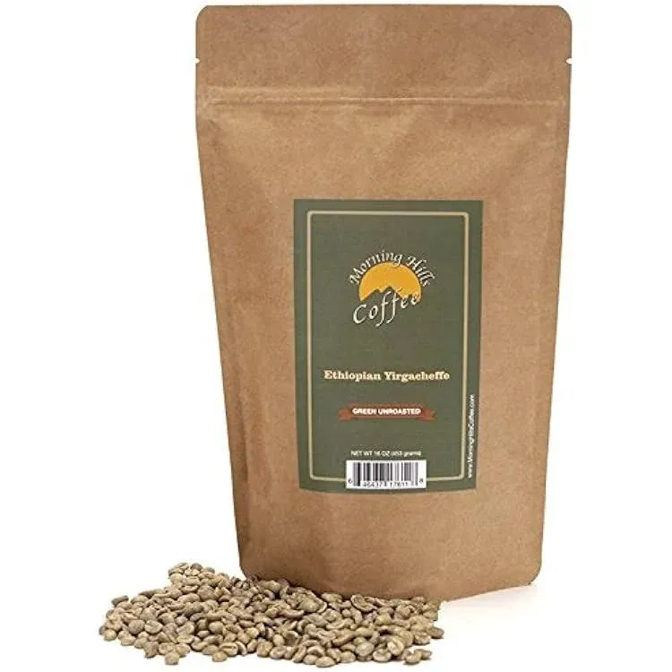 Ethiopian Yirgacheffe Green Unroasted Coffee Beans 1 Pound