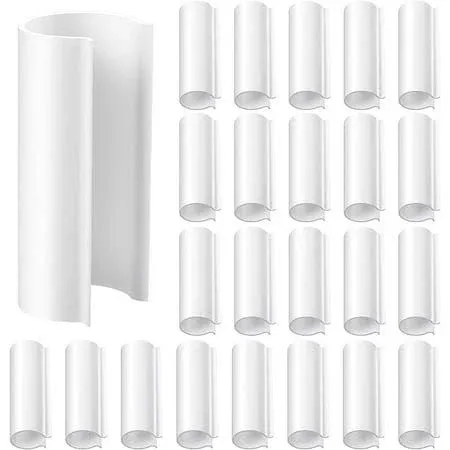 32 Pieces White Snap Clamp for PVC Pipe Greenhouses, Row Covers, Shelters, Bird Protection, 2.4 Inches Long (FOR 1/2 inch PVC Pipe) Finydr