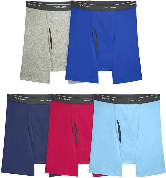 Fruit of the Loom Men's Coolzone Boxer Briefs, Moisture Wicking & Breathable, Assorted Color Multipacks