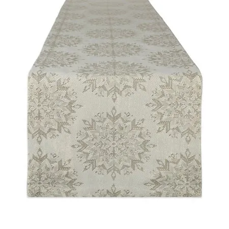 DII Winter Sparkle Jacquard Table Runner