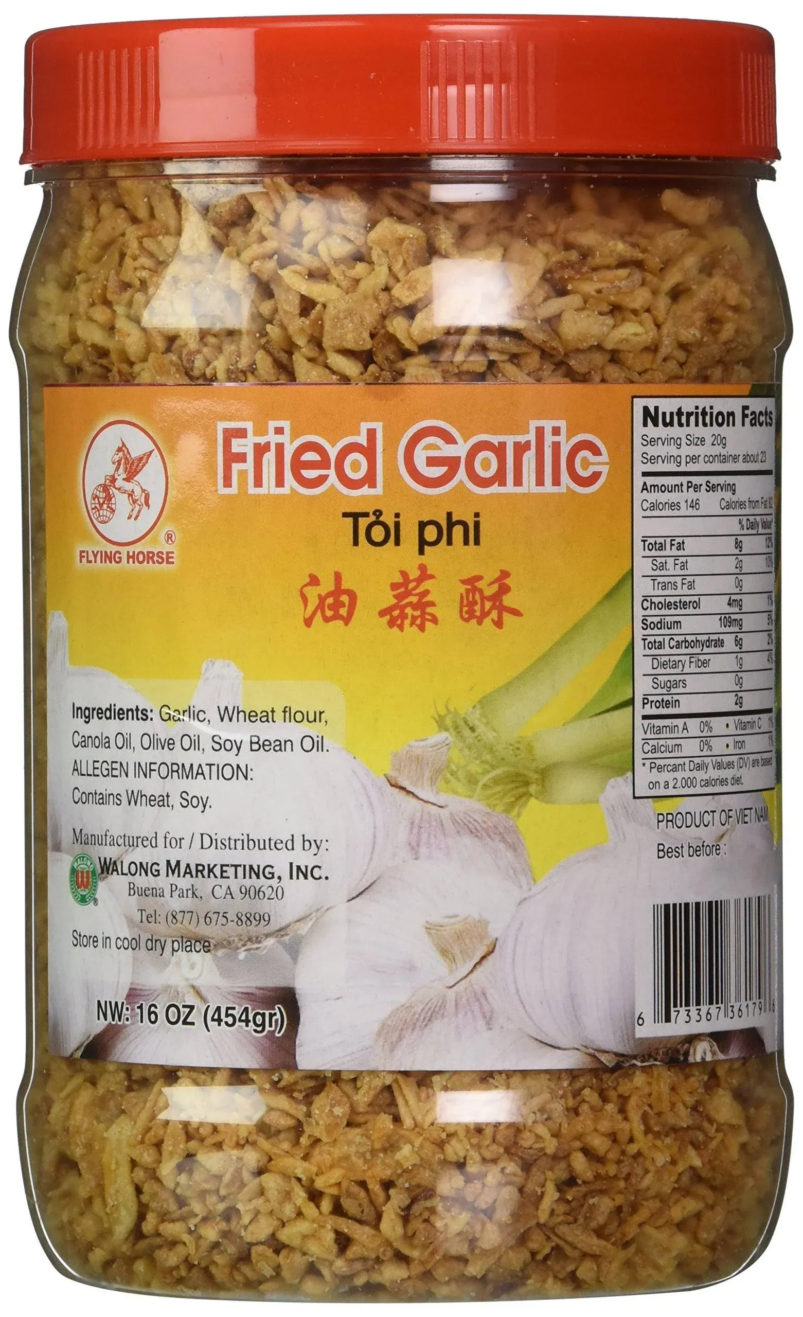 Flying Horse Crispy Fried Garlic - 16 oz jar