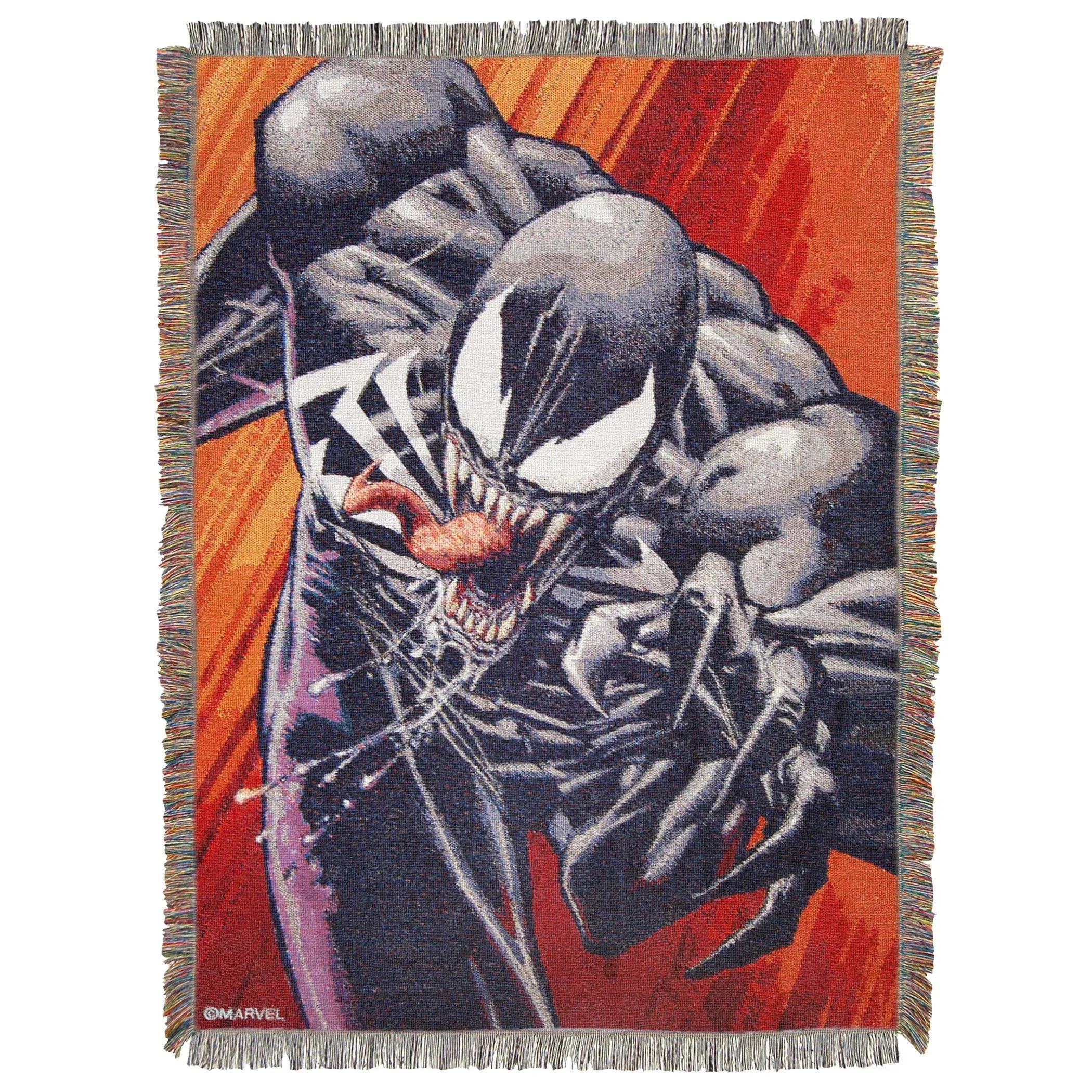 Marvel&#039;s Venom, &#034;Coming at You&#034; Woven Tapestry Throw Blanket, Coming You 