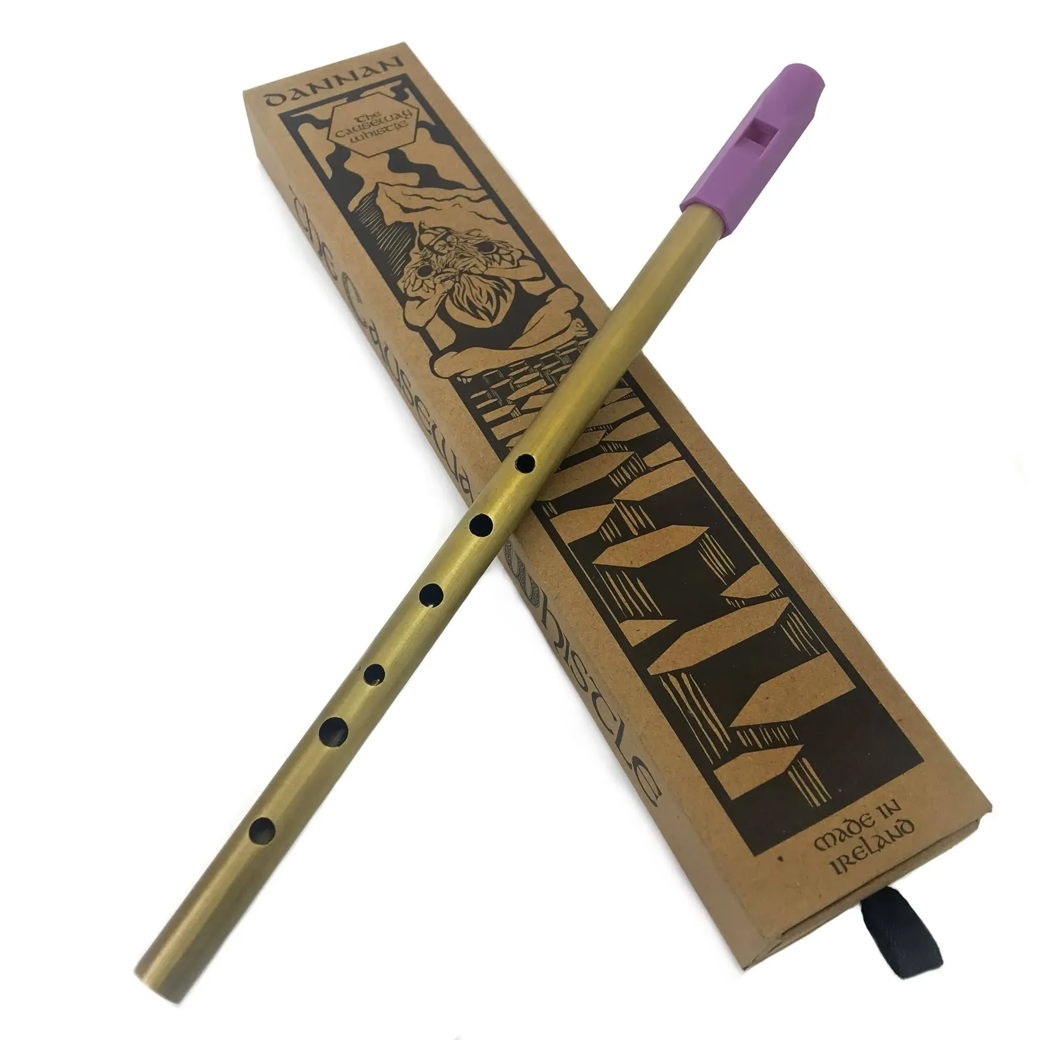 The Dannan Causeway Brass Tin Whistle in the Key of D - Deep Purple Model