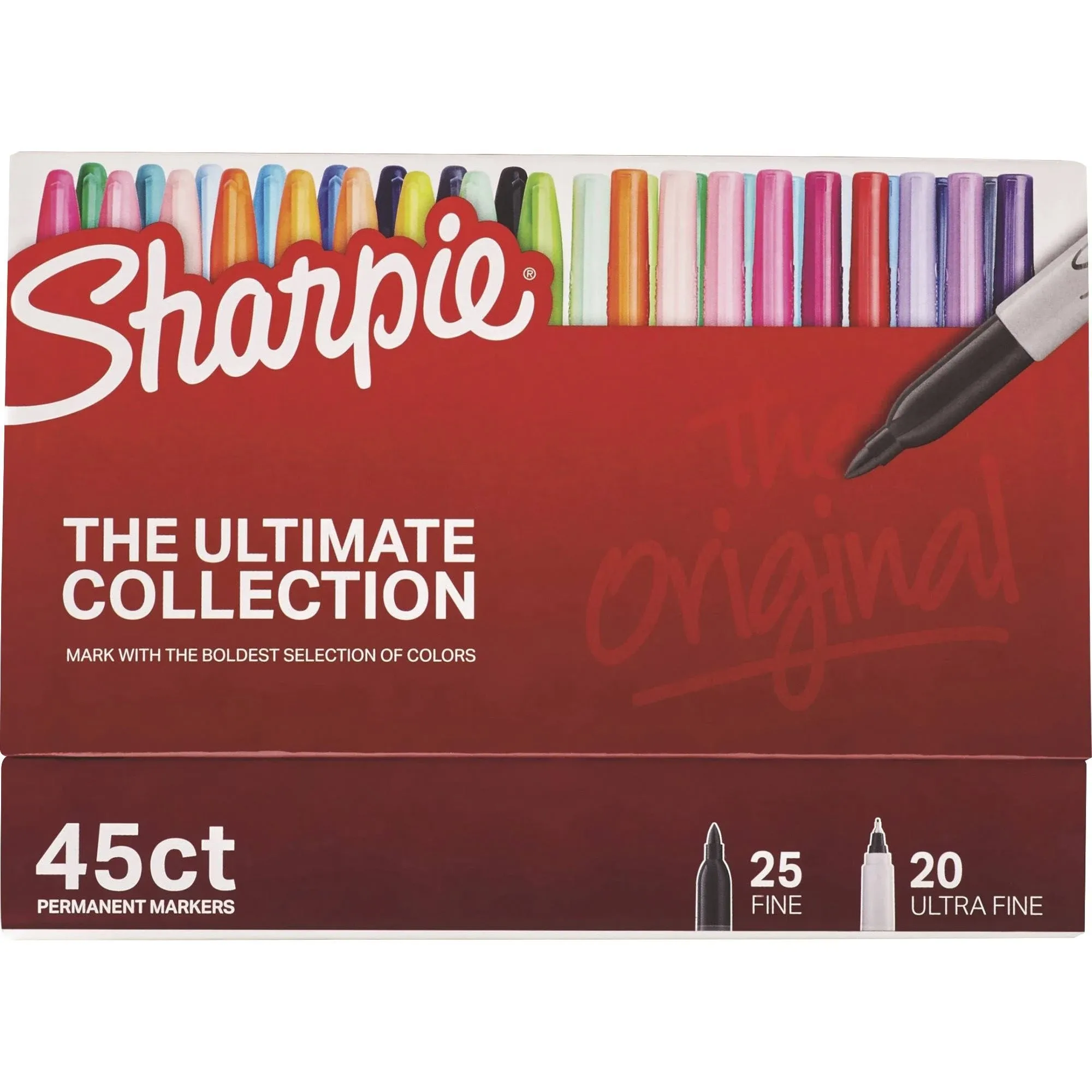 Sharpie Permanent Markers, Fine and Ultra-Fine Tips, 45 Count, Ultimate Cosmic Color Collection, Assorted