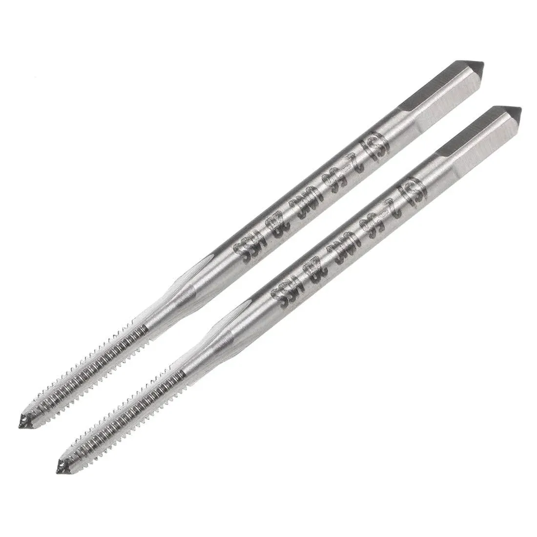 Machine Tap 2-56 UNC Thread Pitch 2A Class 3 Flutes High Speed Steel 2pcs