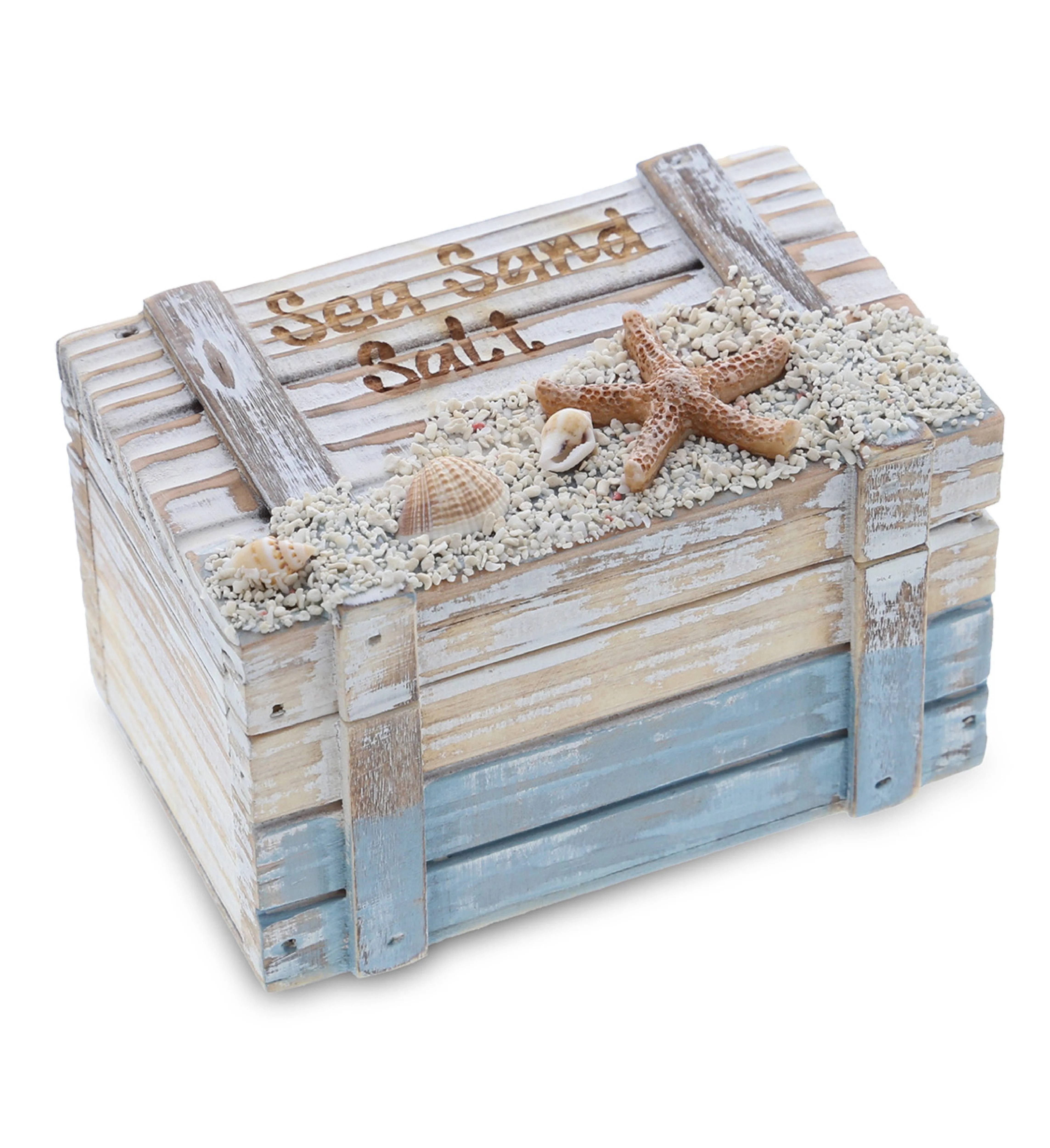 Cota Global Coastal Horizon Jewelry Box - Handcrafted Nautical Keepsake Wooden ...