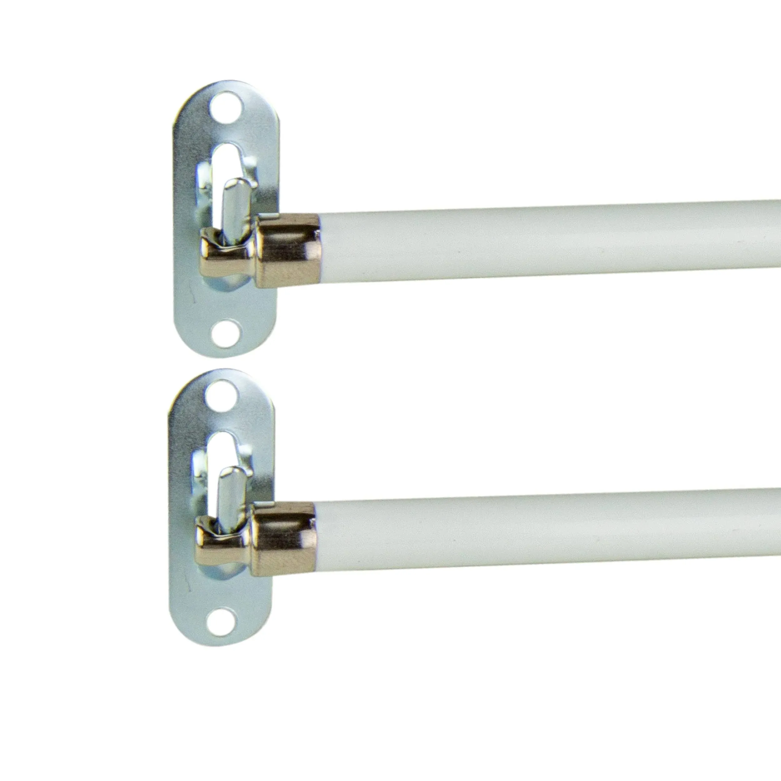 Rod Desyne Round Sash Rod, 11-19 inch (Set of 2), White