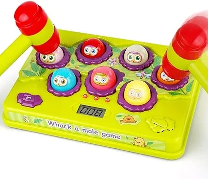 BAODLON Interactive Pound A Mole Game, Toddler Toys, Light-Up Musical Pounding Toy, Early Developmental Toy, Fun Gift for Age