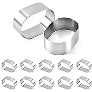 Set of 12-Round Cake Ring Stainless Steel Mini Long Oval Mousse Ring Cake Mold Metal Baking Tiramisu Baking Pastry Tools Kitchen Dessert Rings Set(12PCS)Set of 12-Round Cake Ring Stainless Steel Mini Long Oval Mousse Ring Cake Mold Metal Baking Tiramisu Baking Pastr…