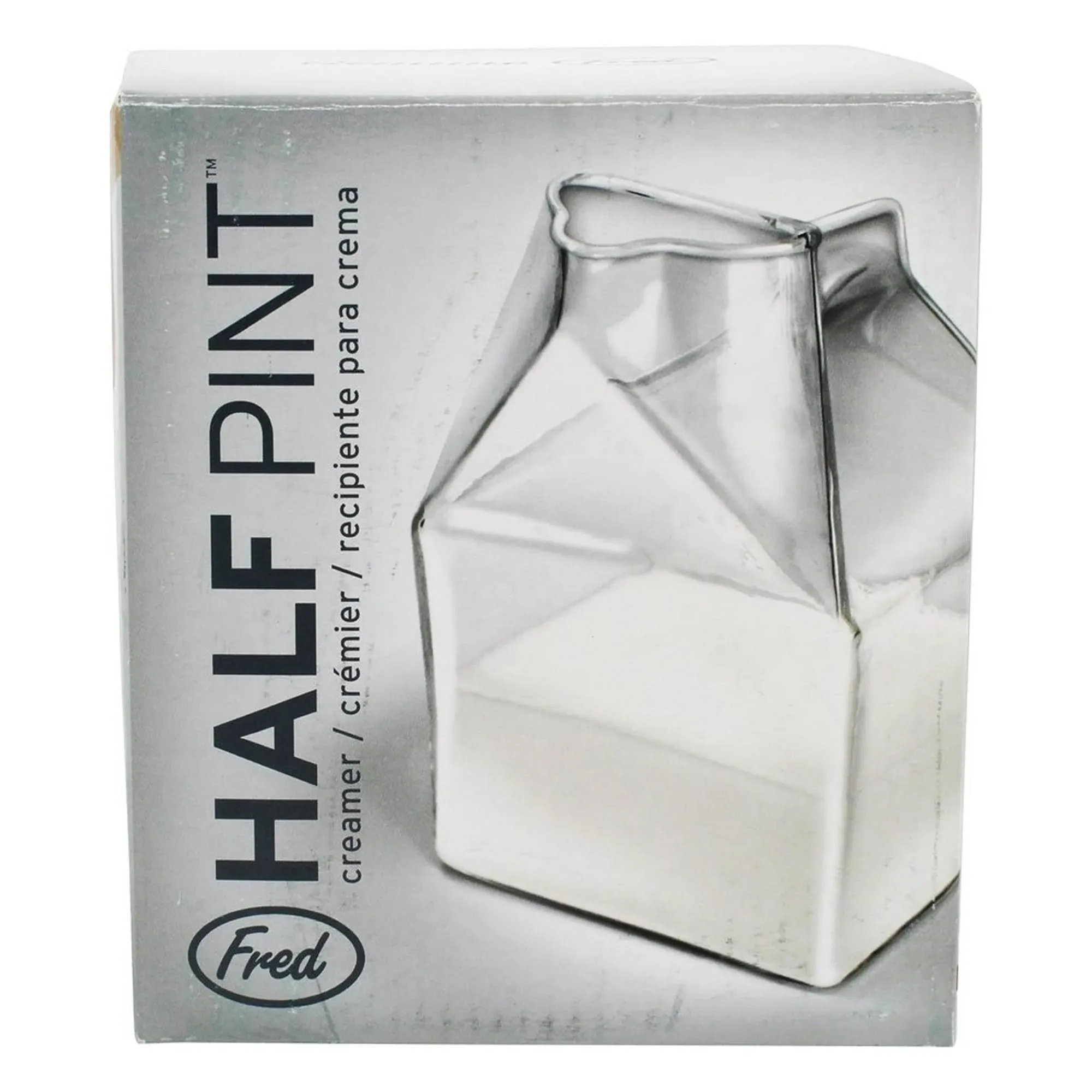 Genuine FRED Half Pint Hand-Blown Glass Milk Carton Creamer