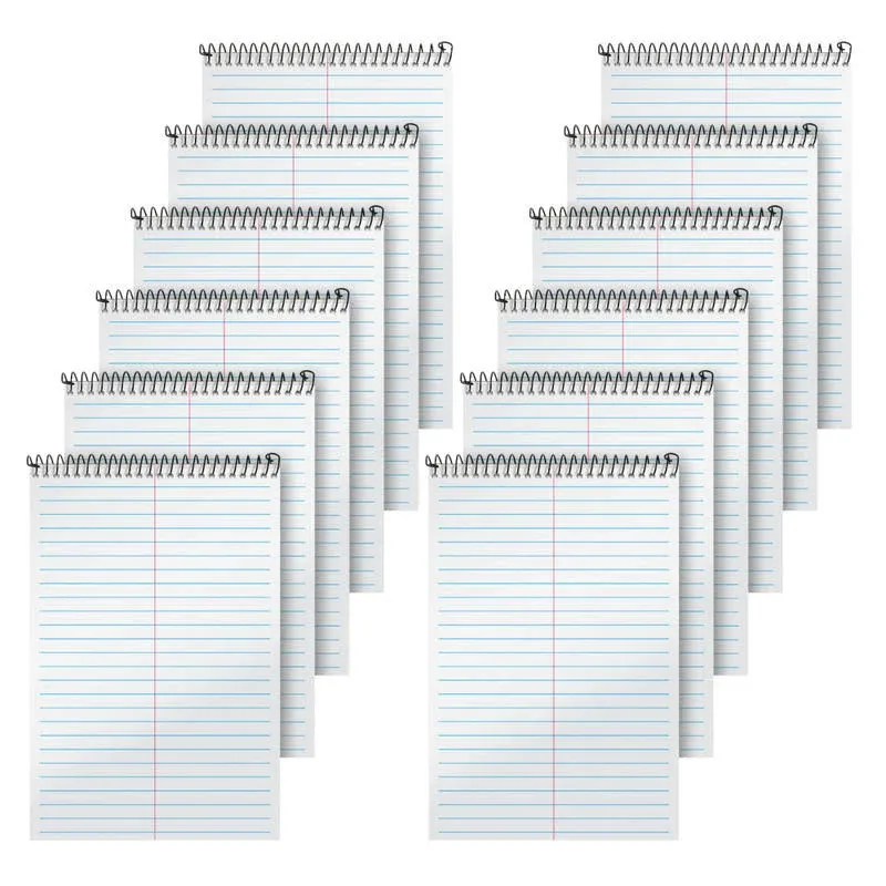 Tops Second Nature Steno Books, 6" x 9", Gregg Ruled, 80 Sheets, White, Pack of 12