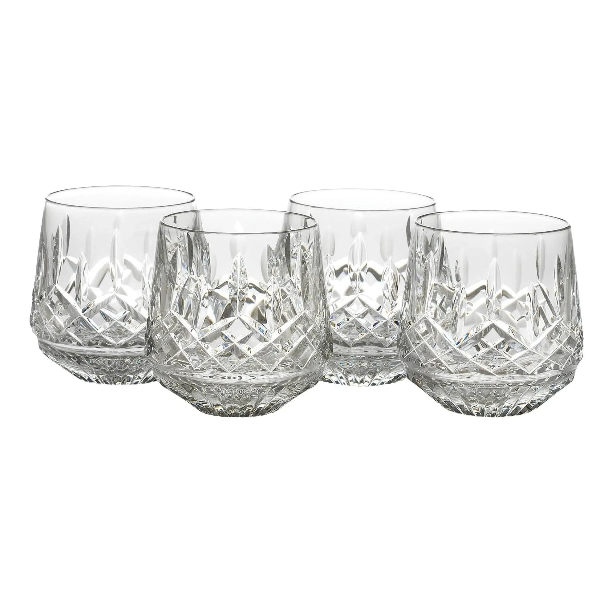 Waterford Lismore 9 oz Old Fashioned Whiskey Glass | Set of 4 | Handcrafted | Crystal