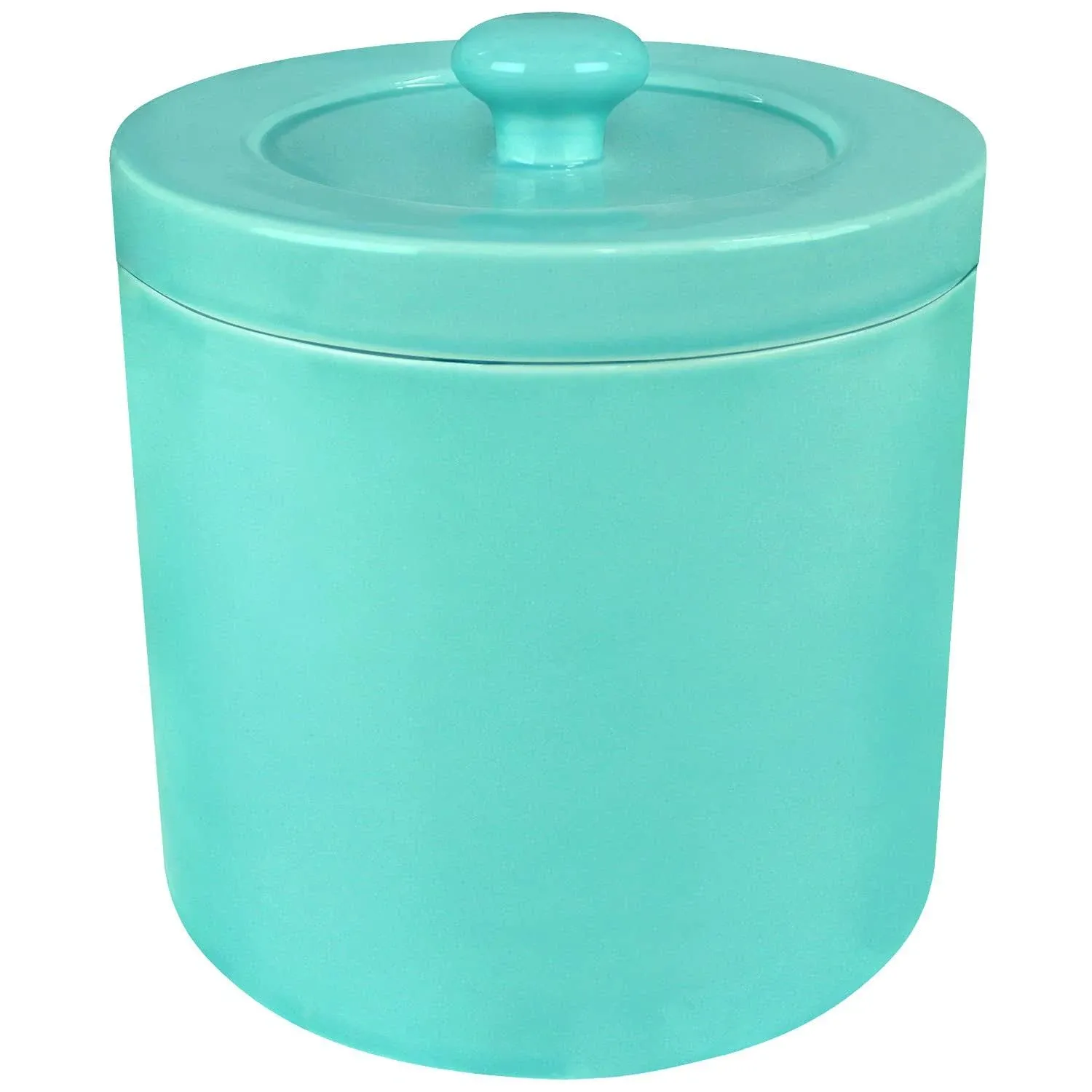 Turquoise grease jar with strainer and spout