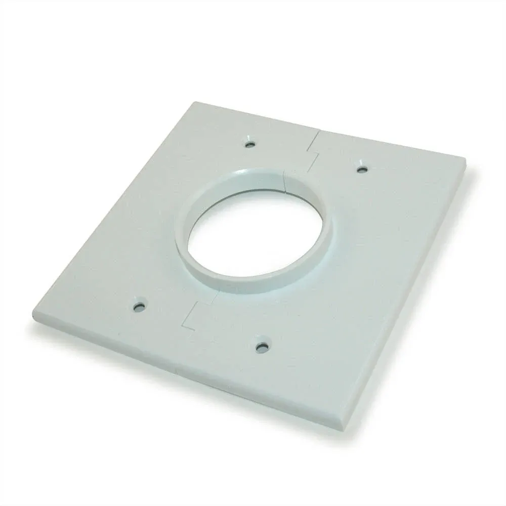 Mycablemart Double-Gang Pass-Thru Wallplate