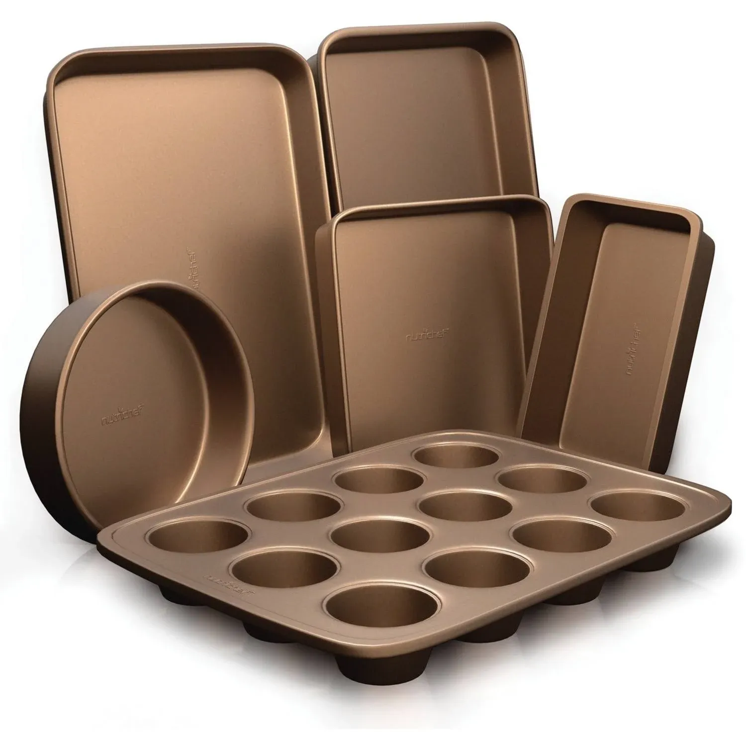 NutriChef 6-Piece Nonstick Kitchen Bakeware Set