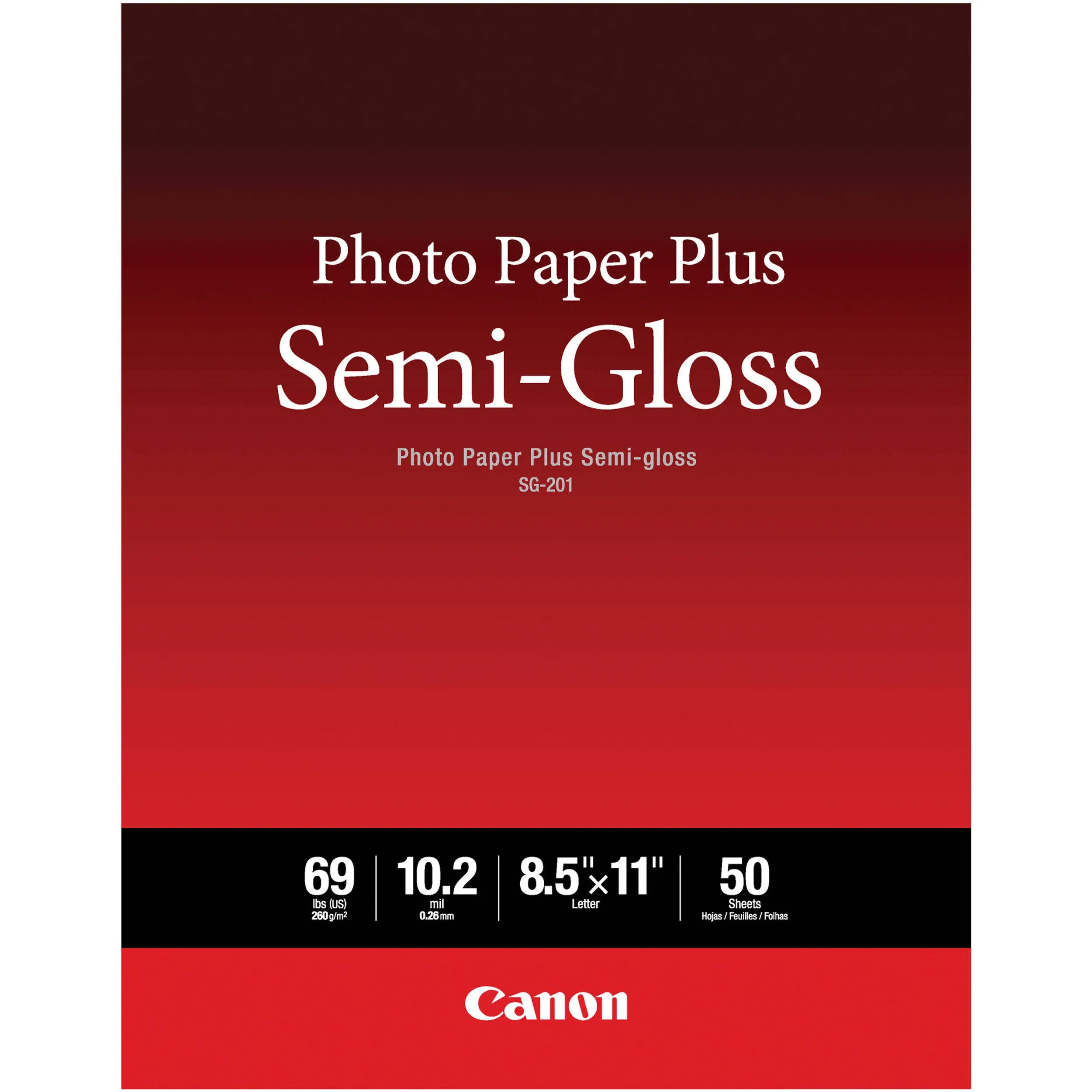 Canon Photo Paper Plus Semi-Gloss Letter Size (50 Sheets) (SG-201 LTR)